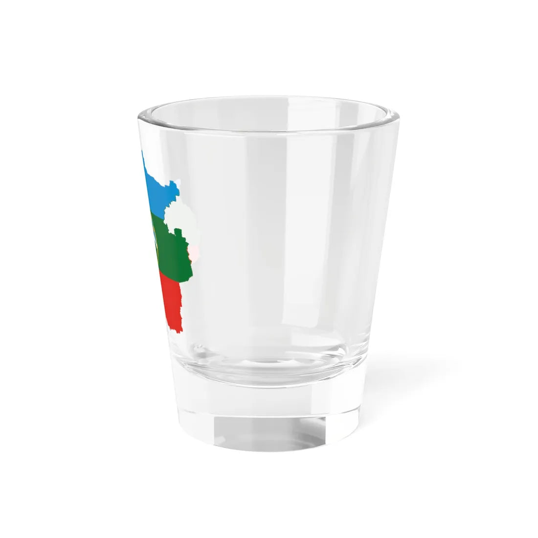 Flag-map of Karachay-Cherkess (Russia) Shot Glass 1.5oz - Go Mug Yourself