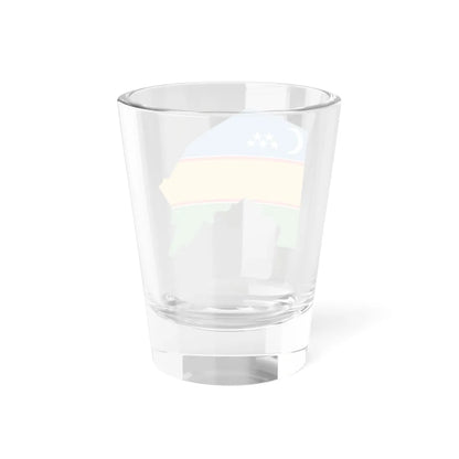 Flag-map of Karakalpakstan (Uzbekistan) Shot Glass 1.5oz - Go Mug Yourself