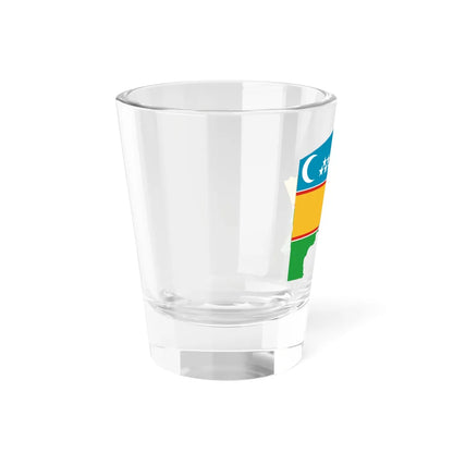 Flag-map of Karakalpakstan (Uzbekistan) Shot Glass 1.5oz - Go Mug Yourself