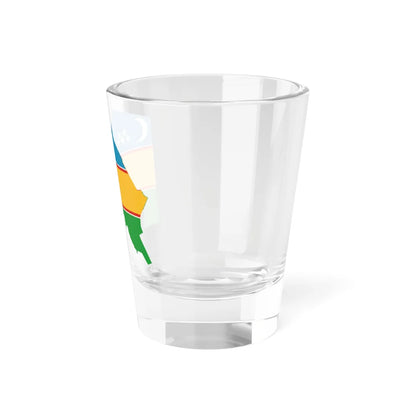 Flag-map of Karakalpakstan (Uzbekistan) Shot Glass 1.5oz - Go Mug Yourself