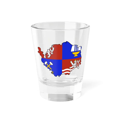 Flag-map of Karlovy Vary Region (Czech Republic) Shot Glass 1.5oz 1.5oz - Go Mug Yourself