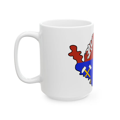 Flag-map of Karlovy Vary Region (Czech Republic) White Coffee Mug-Go Mug Yourself