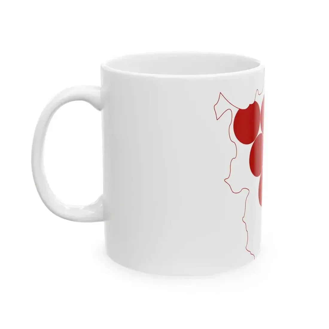 Flag map of Kavadarci Municipality (North Macedonia) White Coffee Mug - Go Mug Yourself