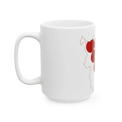 Flag map of Kavadarci Municipality (North Macedonia) White Coffee Mug - Go Mug Yourself
