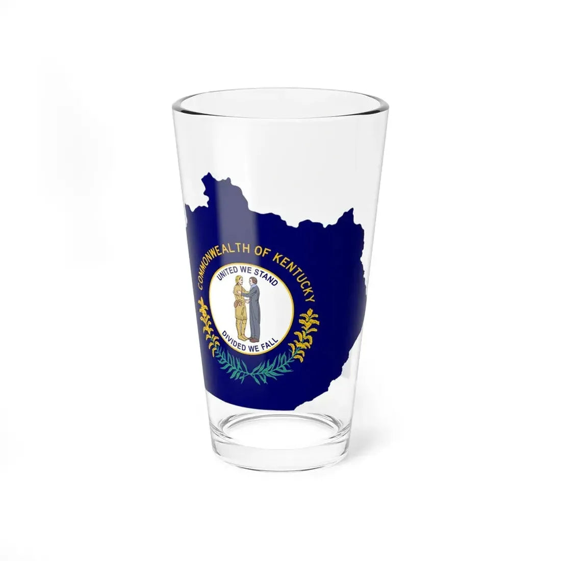 Flag-map of Kentucky (United States) Pint Glass 16oz - Go Mug Yourself