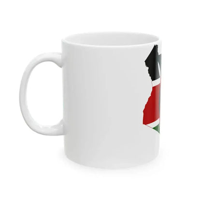 Flag map of Kenya (Kenya) White Coffee Mug - Go Mug Yourself
