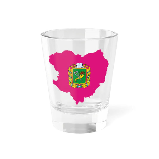 Flag-map of Kharkiv Oblast (Ukraine) Shot Glass 1.5oz 1.5oz - Go Mug Yourself