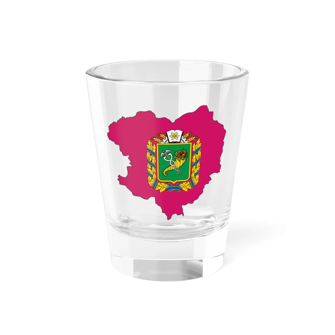 Flag-map of Kharkiv Oblast variant (Ukraine) Shot Glass 1.5oz 1.5oz - Go Mug Yourself