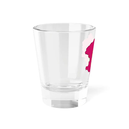 Flag-map of Kharkiv Oblast variant (Ukraine) Shot Glass 1.5oz - Go Mug Yourself