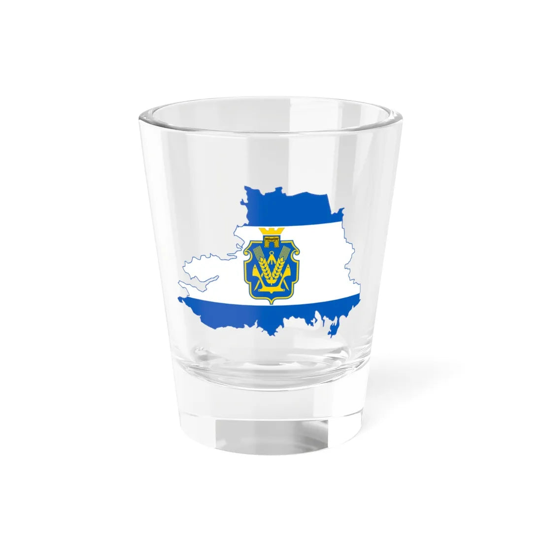 Flag-map of Kherson Oblast (Ukraine) Shot Glass 1.5oz 1.5oz - Go Mug Yourself