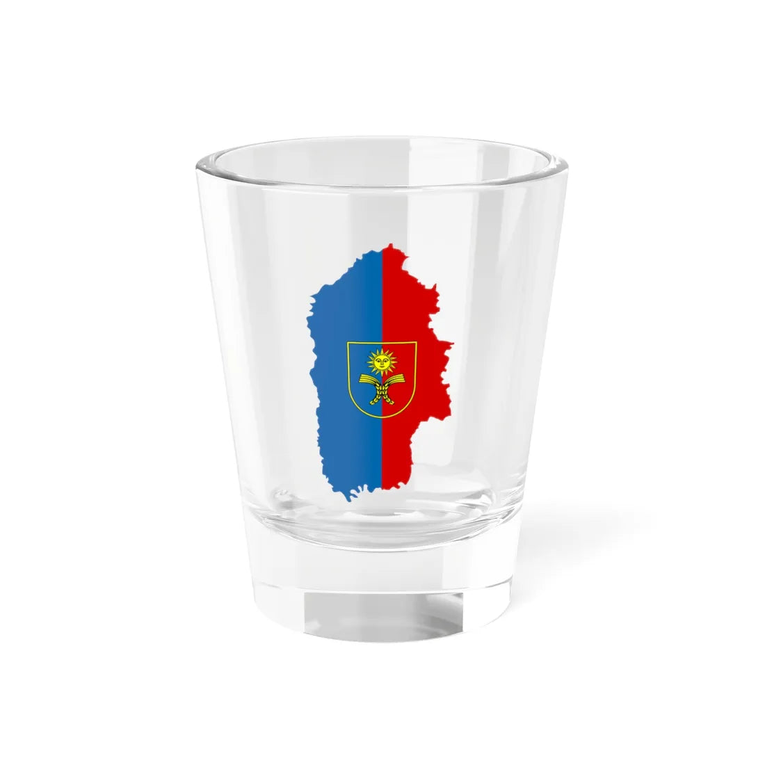 Flag-map of Khmelnytskyi Oblast (Ukraine) Shot Glass 1.5oz 1.5oz - Go Mug Yourself