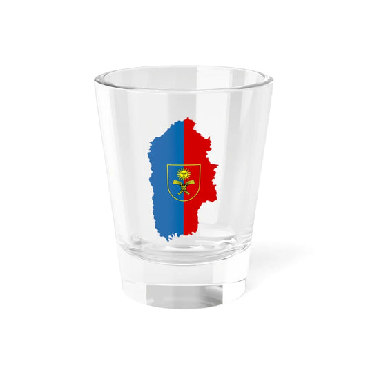Flag-map of Khmelnytskyi Oblast (Ukraine) Shot Glass 1.5oz 1.5oz - Go Mug Yourself