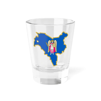 Flag-map of Kiev (Ukraine) Shot Glass 1.5oz 1.5oz - Go Mug Yourself