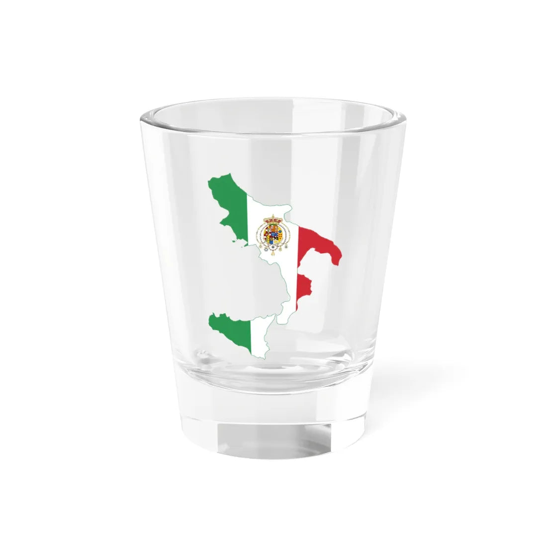 Flag-map of Kingdom of the Two Sicilies (Italy) Shot Glass 1.5oz 1.5oz - Go Mug Yourself