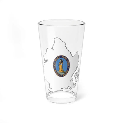 Flag-map of Kings County New York (United States) Pint Glass 16oz 16oz - Go Mug Yourself
