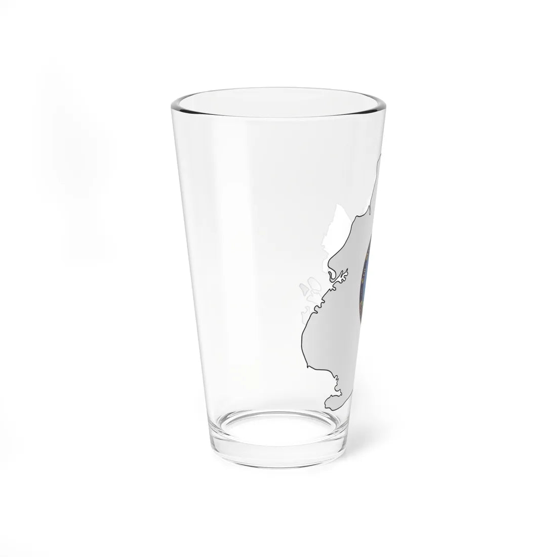 Flag-map of Kings County New York (United States) Pint Glass 16oz - Go Mug Yourself