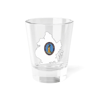 Flag-map of Kings County New York (United States) Shot Glass 1.5oz 1.5oz - Go Mug Yourself