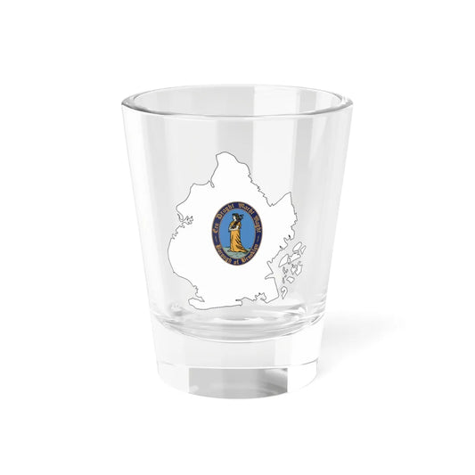 Flag-map of Kings County New York (United States) Shot Glass 1.5oz 1.5oz - Go Mug Yourself