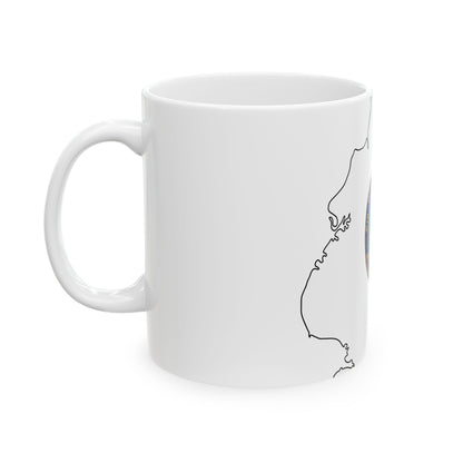 Flag-map of Kings County New York (United States) White Coffee Mug-Go Mug Yourself