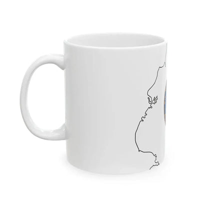 Flag-map of Kings County New York (United States) White Coffee Mug - Go Mug Yourself