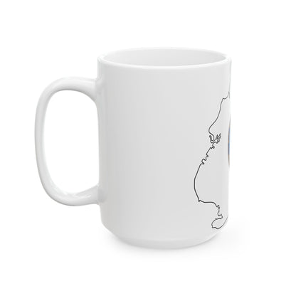 Flag-map of Kings County New York (United States) White Coffee Mug-Go Mug Yourself