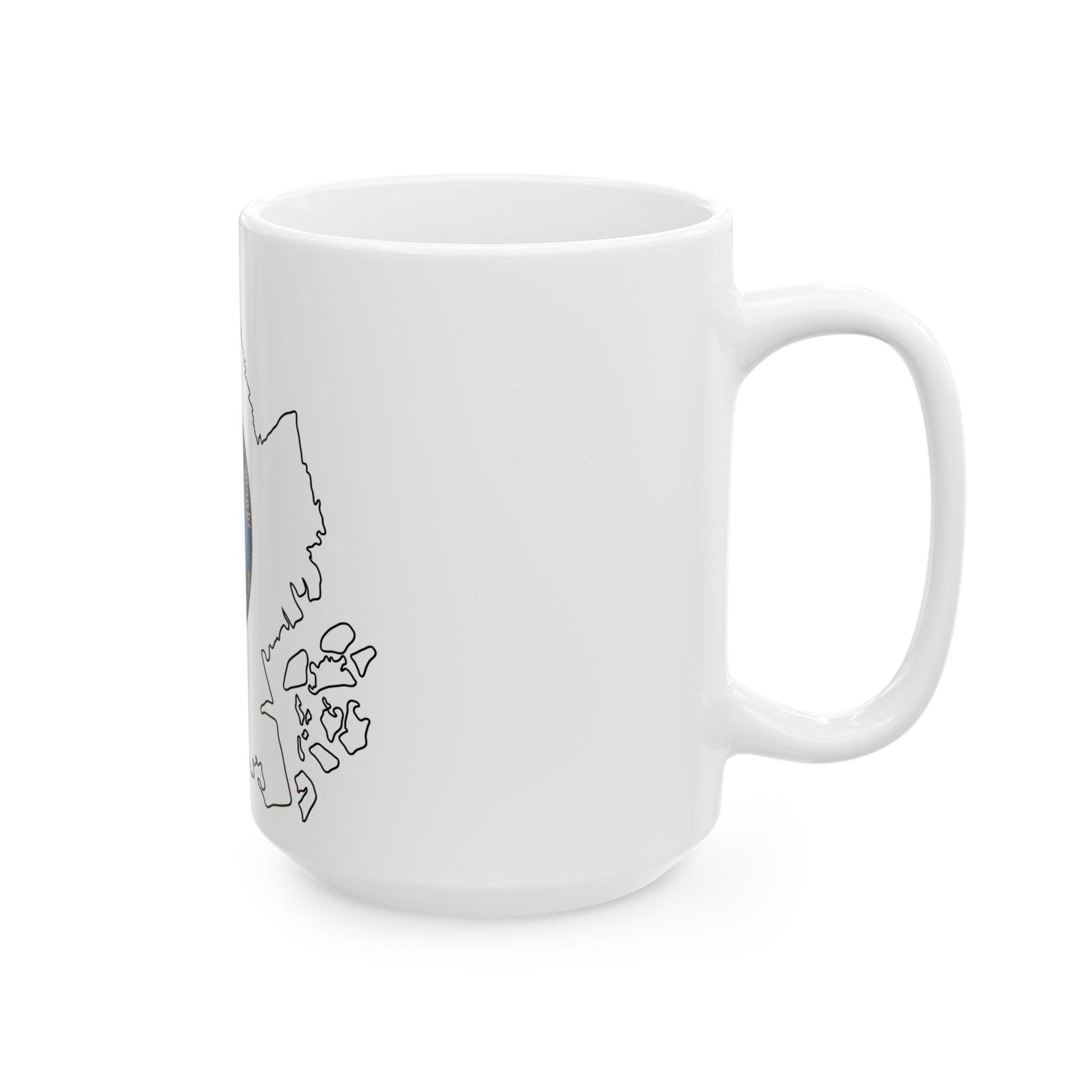 Flag-map of Kings County New York (United States) White Coffee Mug-Go Mug Yourself