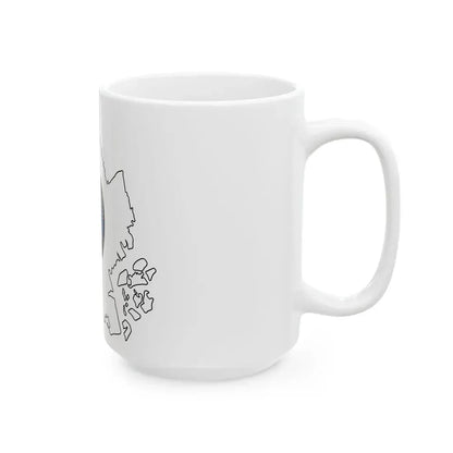 Flag-map of Kings County New York (United States) White Coffee Mug - Go Mug Yourself