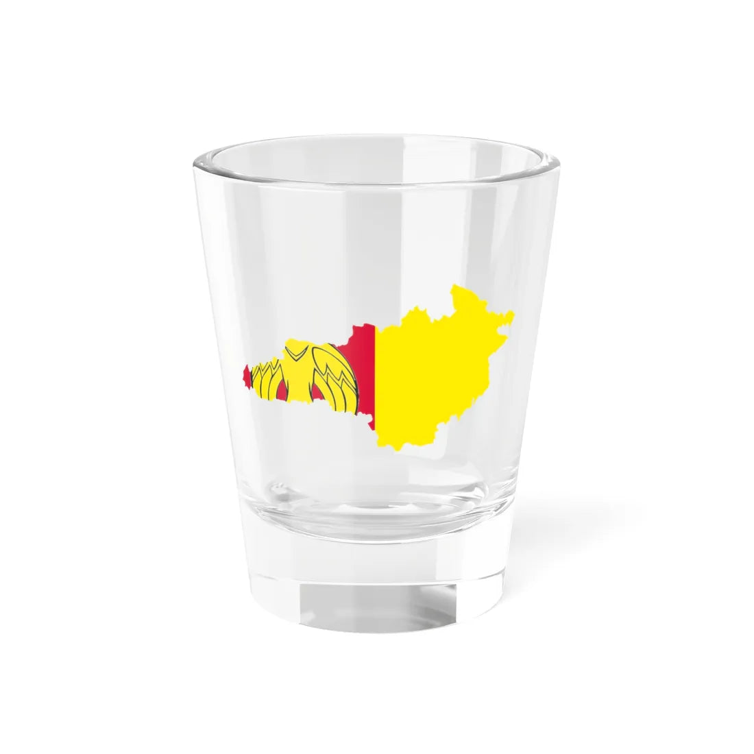 Flag-map of Kirovohrad Oblast (Ukraine) Shot Glass 1.5oz 1.5oz - Go Mug Yourself