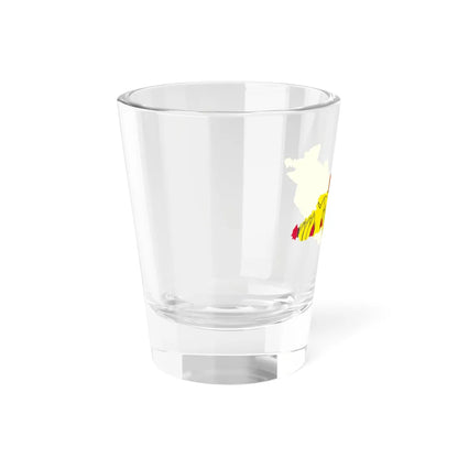 Flag-map of Kirovohrad Oblast (Ukraine) Shot Glass 1.5oz - Go Mug Yourself
