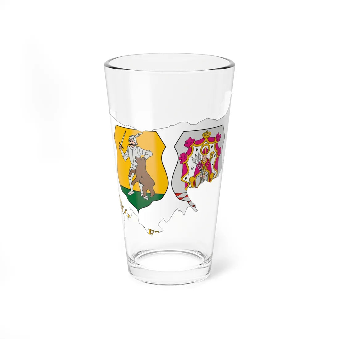 Flag-map of Komarom-Esztergom County (Hungary) Pint Glass 16oz 16oz - Go Mug Yourself