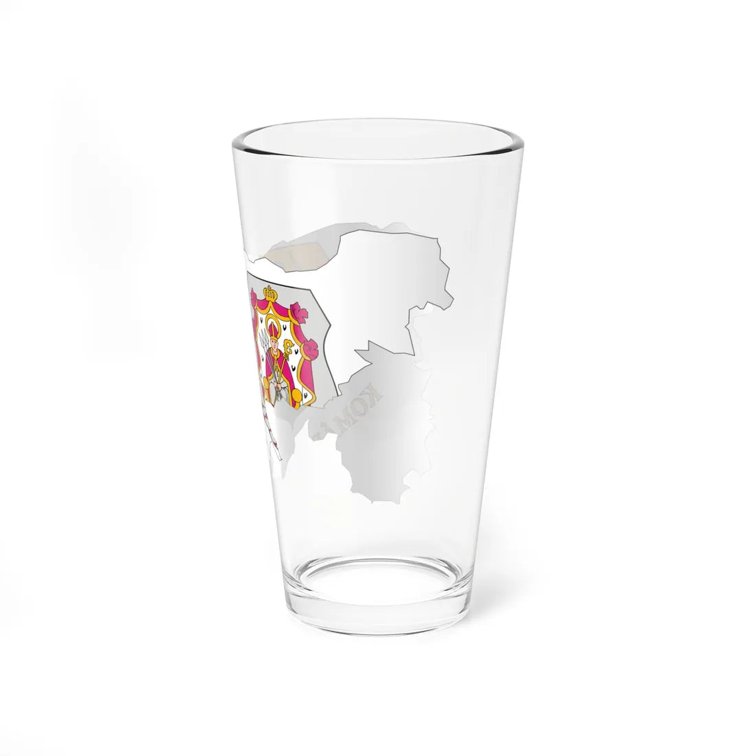 Flag-map of Komarom-Esztergom County (Hungary) Pint Glass 16oz - Go Mug Yourself