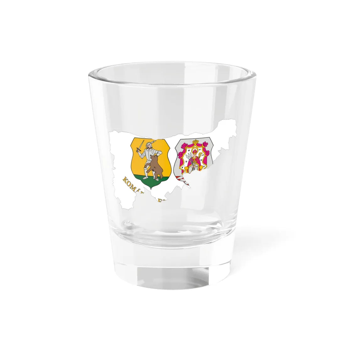 Flag-map of Komarom-Esztergom County (Hungary) Shot Glass 1.5oz 1.5oz - Go Mug Yourself