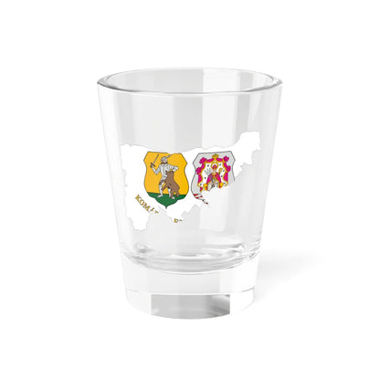 Flag-map of Komarom-Esztergom County (Hungary) Shot Glass 1.5oz 1.5oz - Go Mug Yourself