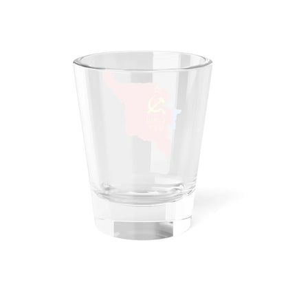 Flag-map of Komi ASSR (Russia) Shot Glass 1.5oz - Go Mug Yourself