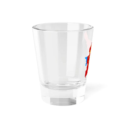 Flag-map of Komi ASSR (Russia) Shot Glass 1.5oz - Go Mug Yourself
