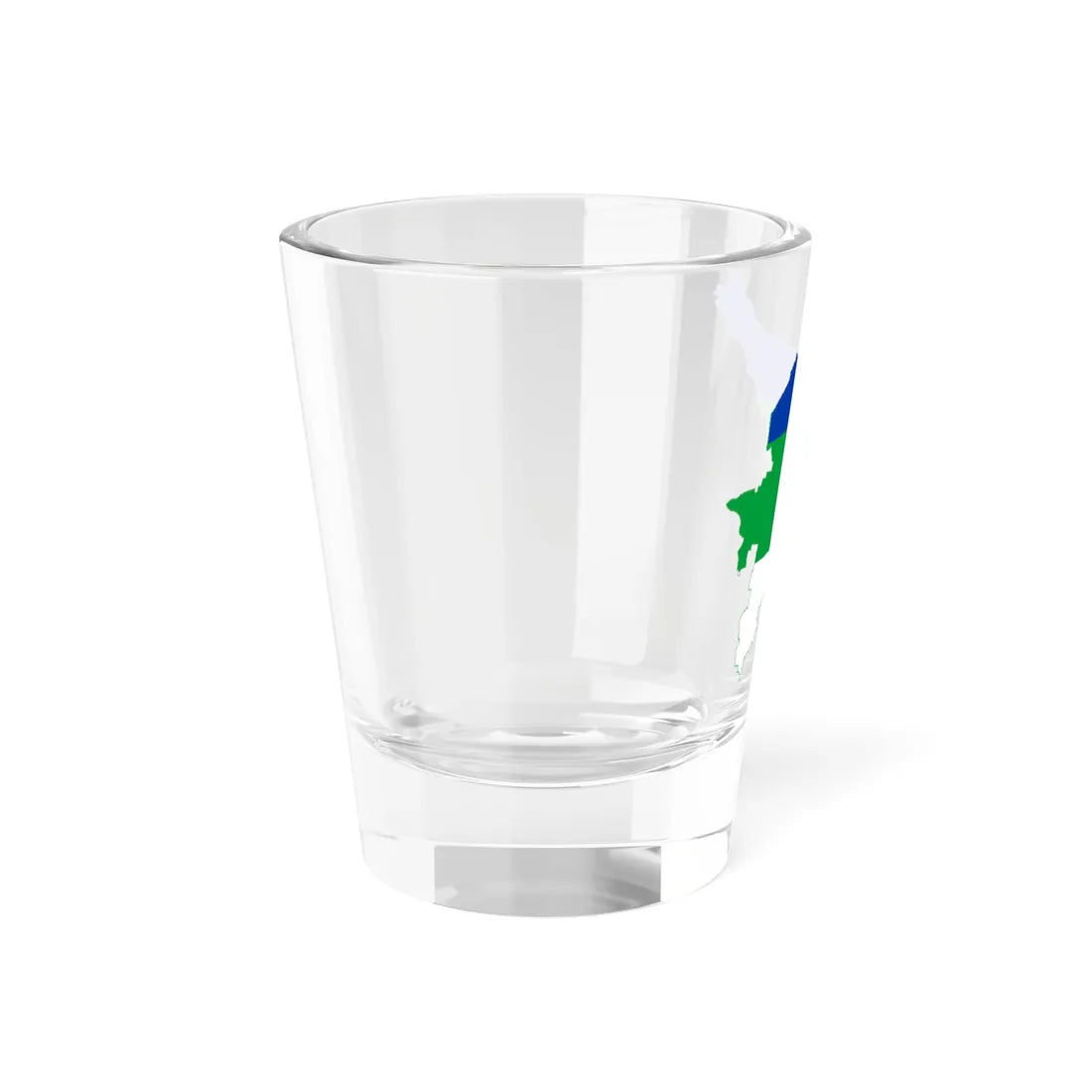 Flag-map of Komi Republic (Russia) Shot Glass 1.5oz - Go Mug Yourself