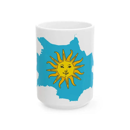 Flag-map of Koper (Slovenia) White Coffee Mug 15oz - Go Mug Yourself