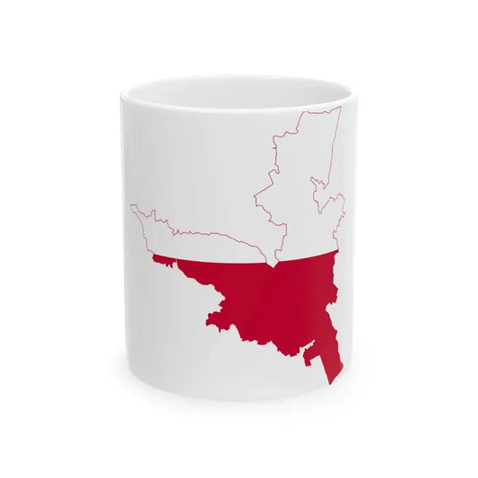 Flag-map of Kranj (Slovenia) White Coffee Mug 11oz - Go Mug Yourself