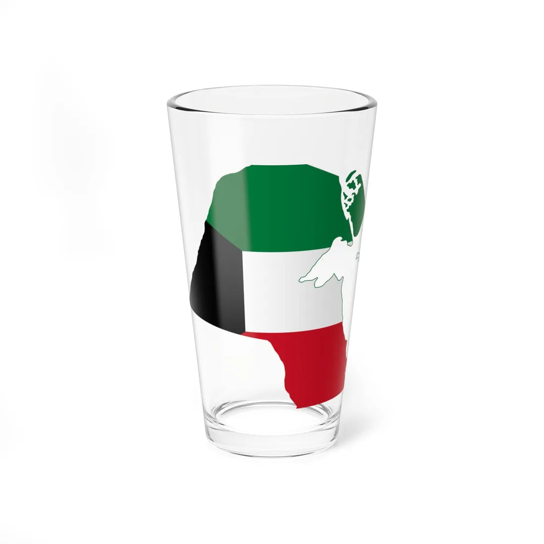 Flag-map of Kuwait (Kuwait) Pint Glass 16oz 16oz - Go Mug Yourself