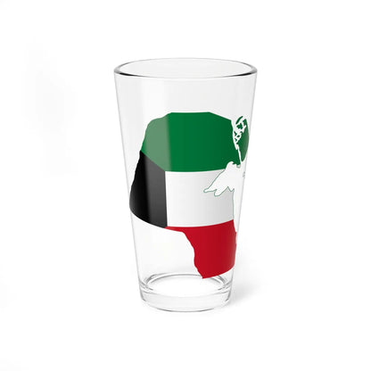 Flag-map of Kuwait (Kuwait) Pint Glass 16oz 16oz - Go Mug Yourself