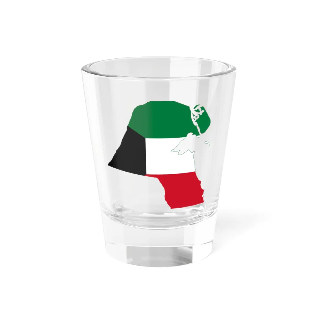 Flag-map of Kuwait (Kuwait) Shot Glass 1.5oz 1.5oz - Go Mug Yourself
