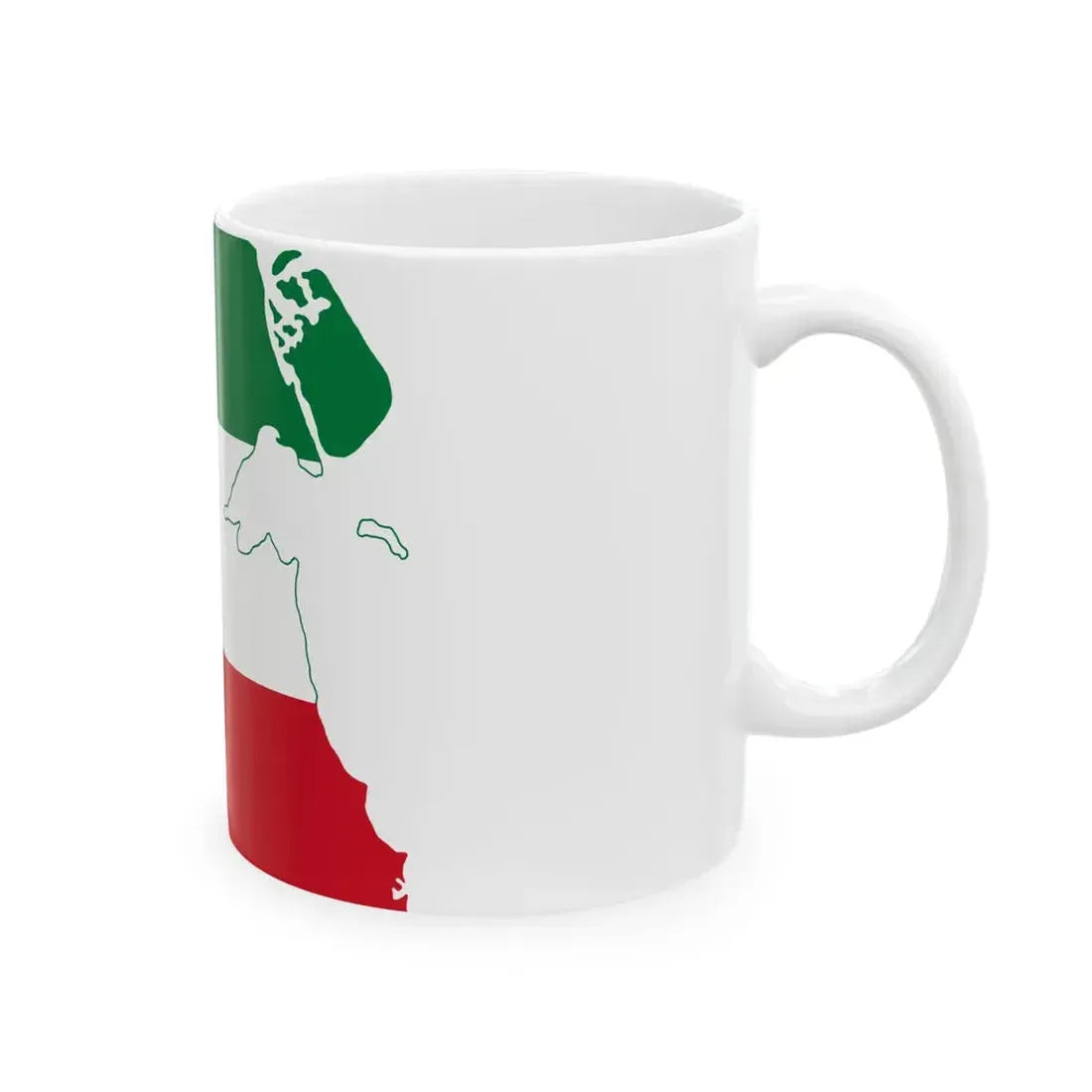 Flag-map of Kuwait (Kuwait) White Coffee Mug - Go Mug Yourself