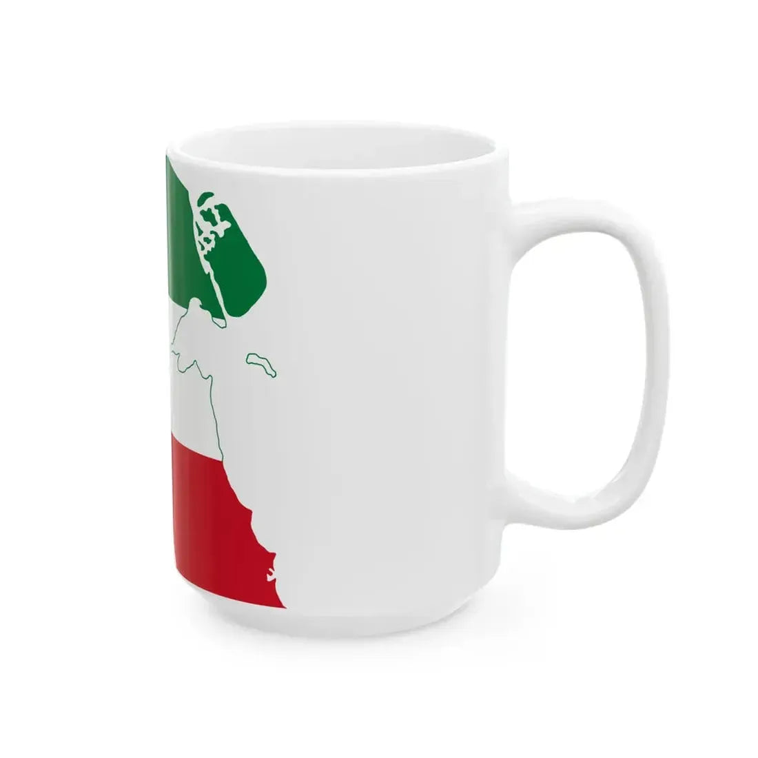 Flag-map of Kuwait (Kuwait) White Coffee Mug - Go Mug Yourself