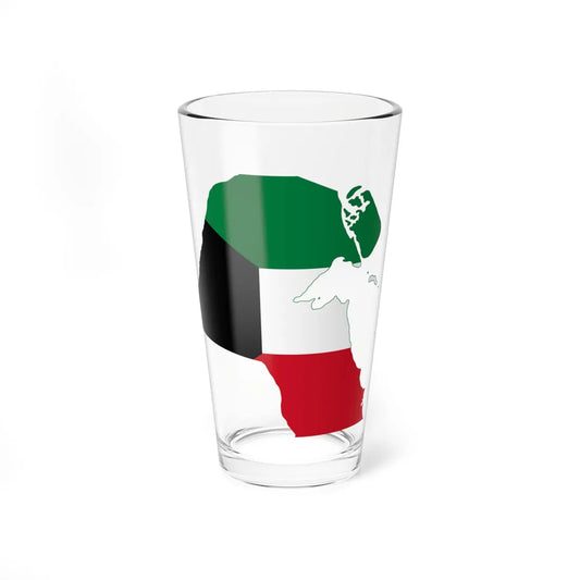 Flag-map of Kuwait with islands (Kuwait) Pint Glass 16oz 16oz - Go Mug Yourself