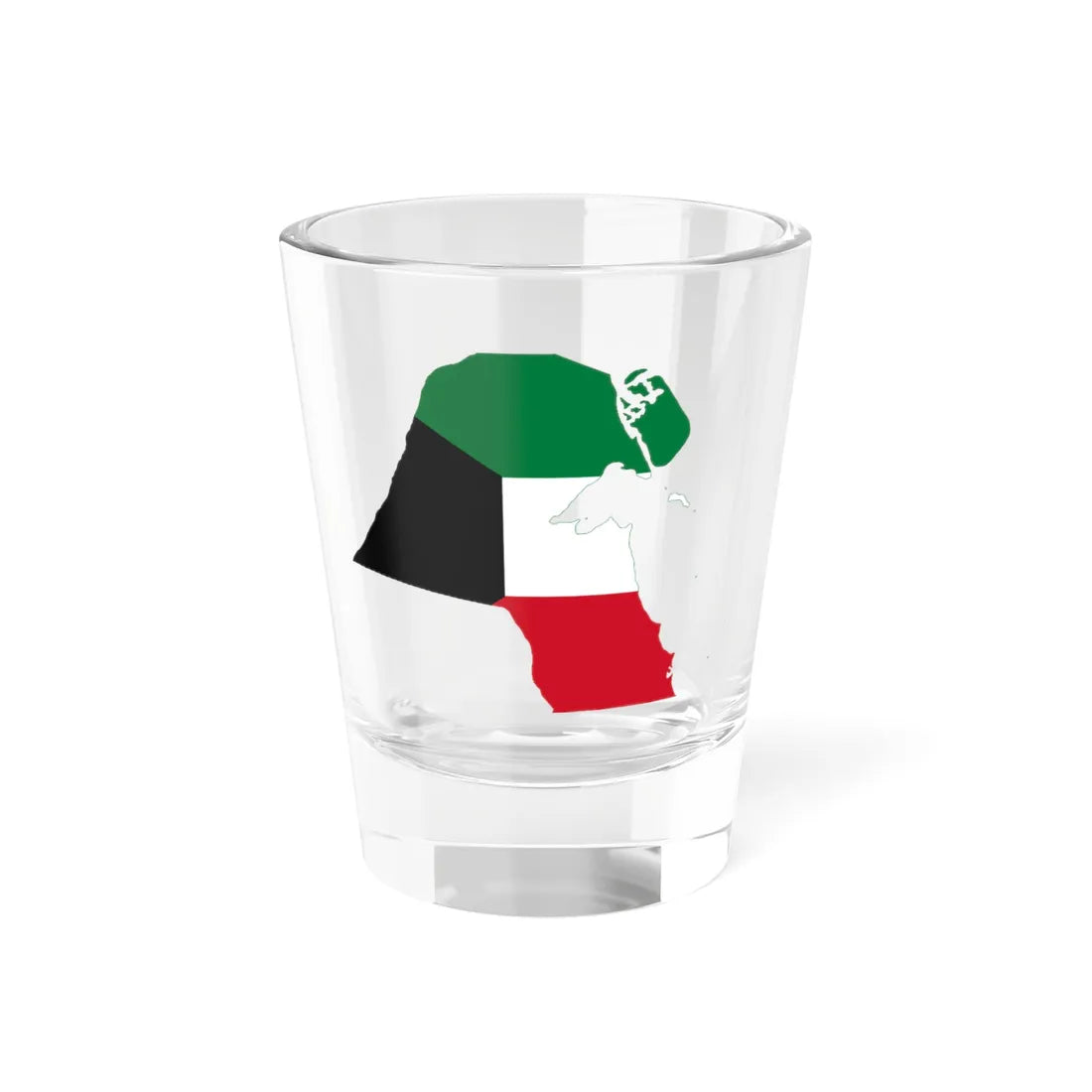 Flag-map of Kuwait with islands (Kuwait) Shot Glass 1.5oz 1.5oz - Go Mug Yourself