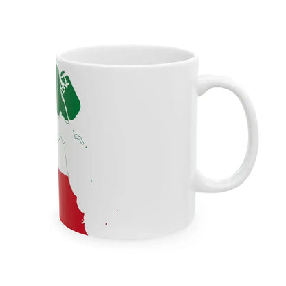 Flag-map of Kuwait with islands (Kuwait) White Coffee Mug - Go Mug Yourself