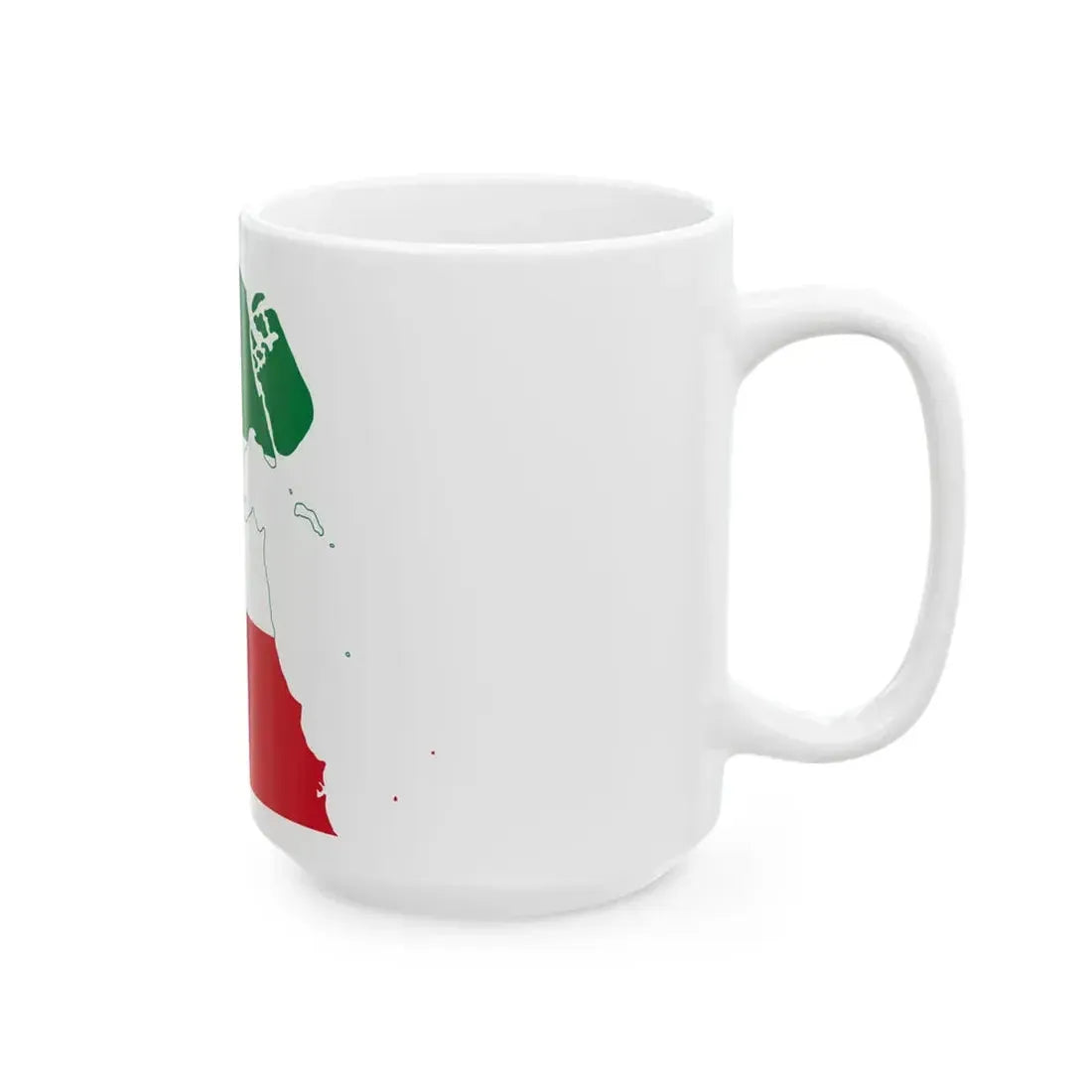 Flag-map of Kuwait with islands (Kuwait) White Coffee Mug - Go Mug Yourself