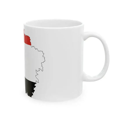 Flag map of Kuyavian-Pomeranian Voivodeship (Poland) White Coffee Mug - Go Mug Yourself