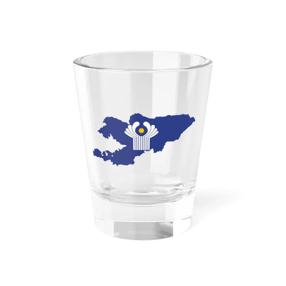 Flag-map of Kyrgyzstan CIS (Kyrgyzstan) Shot Glass 1.5oz 1.5oz - Go Mug Yourself