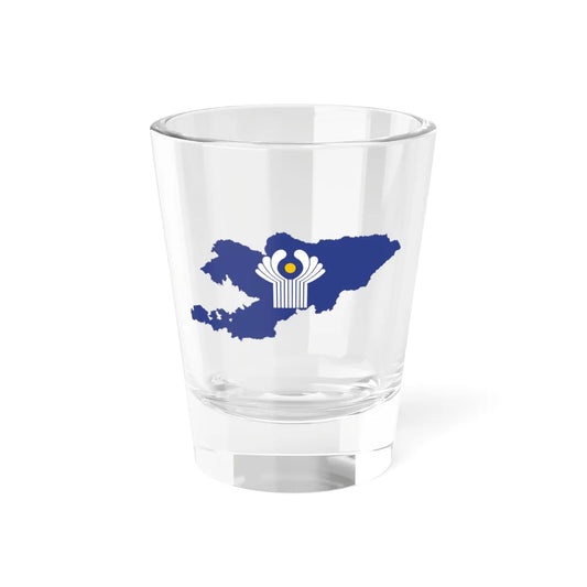 Flag-map of Kyrgyzstan CIS (Kyrgyzstan) Shot Glass 1.5oz 1.5oz - Go Mug Yourself